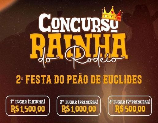 Euclides da Cunha abre inscrições para o concurso Rainha do Rodeio 2023 com prêmio de até R$ 1,5 mil
